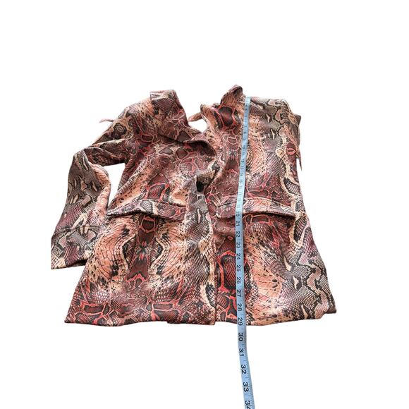 House‎ of Sunny Pink Python Snake Print Oversized Slouchy Jacket Blazer Size 2 - Picture 11 of 12